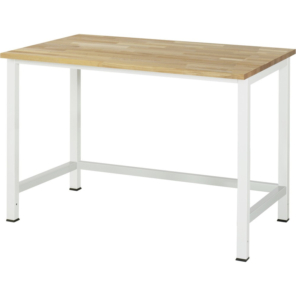 Produktabbildung: RAU Werktisch 900, HxBxT 825 x 1.250 x 800 mm, Arbeitplatte Buche-Massiv