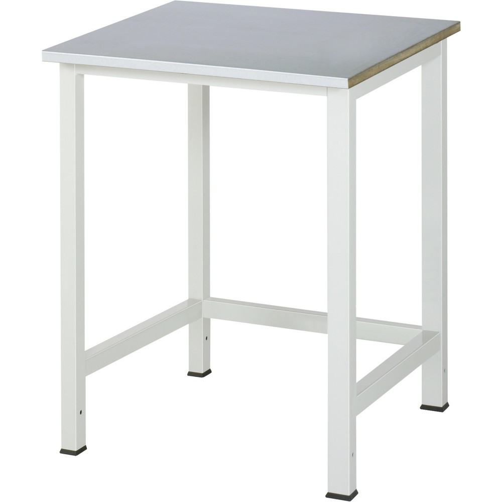 Produktabbildung: RAU Werktisch 900, HxBxT 825 x 750 x 800 mm, Arbeitplatte Edelstahlblech-Belag