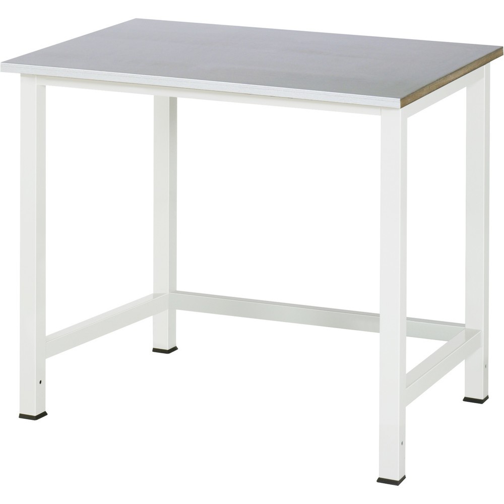 Produktabbildung: RAU Werktisch 900, HxBxT 825 x 1.000 x 800 mm, Arbeitplatte Edelstahlblech-Belag