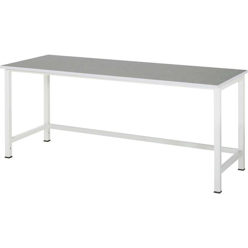 Produktabbildung: RAU Werktisch 900, HxBxT 825 x 2.500 x 800 mm, Arbeitplatte Universal-/Linoleum-Belag