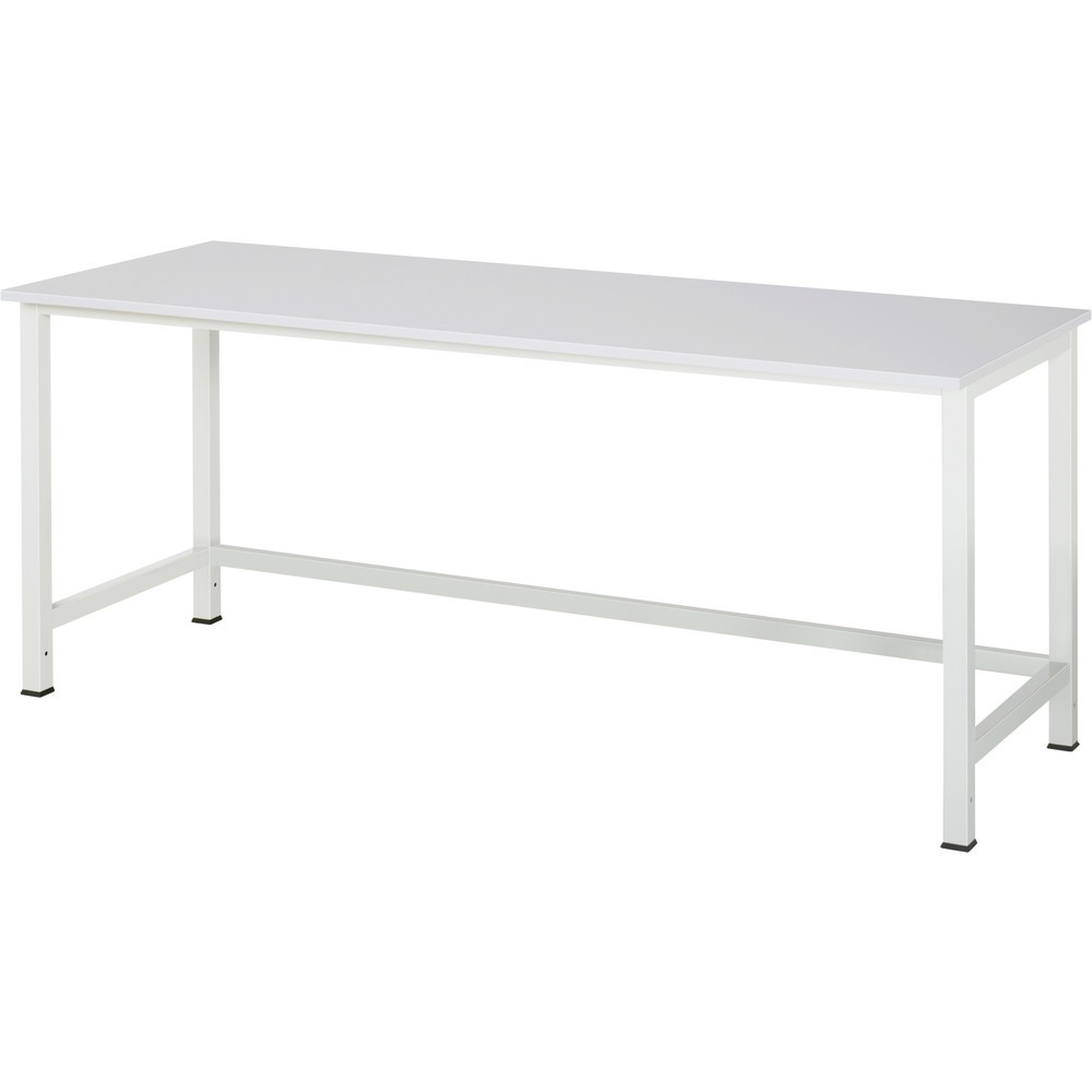 Produktabbildung: RAU Werktisch 900, HxBxT 825 x 2.500 x 800 mm, Arbeitplatte Melamin-Belag