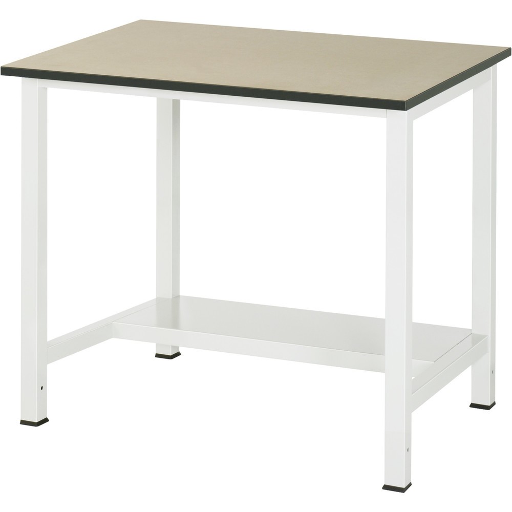 Produktabbildung: RAU Werktisch 900 mit Ablageboden Tiefe 320 mm, HxBxT 825 x 1.000 x 800 mm, MDF Arbeitsplatte