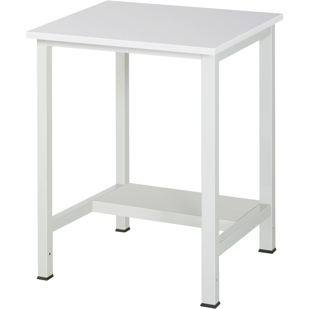 Produktabbildung: RAU Werktisch 900 mit Ablageboden Tiefe 320 mm, HxBxT 825 x 750 x 800 mm, Arbeitplatte Melamin-Belag