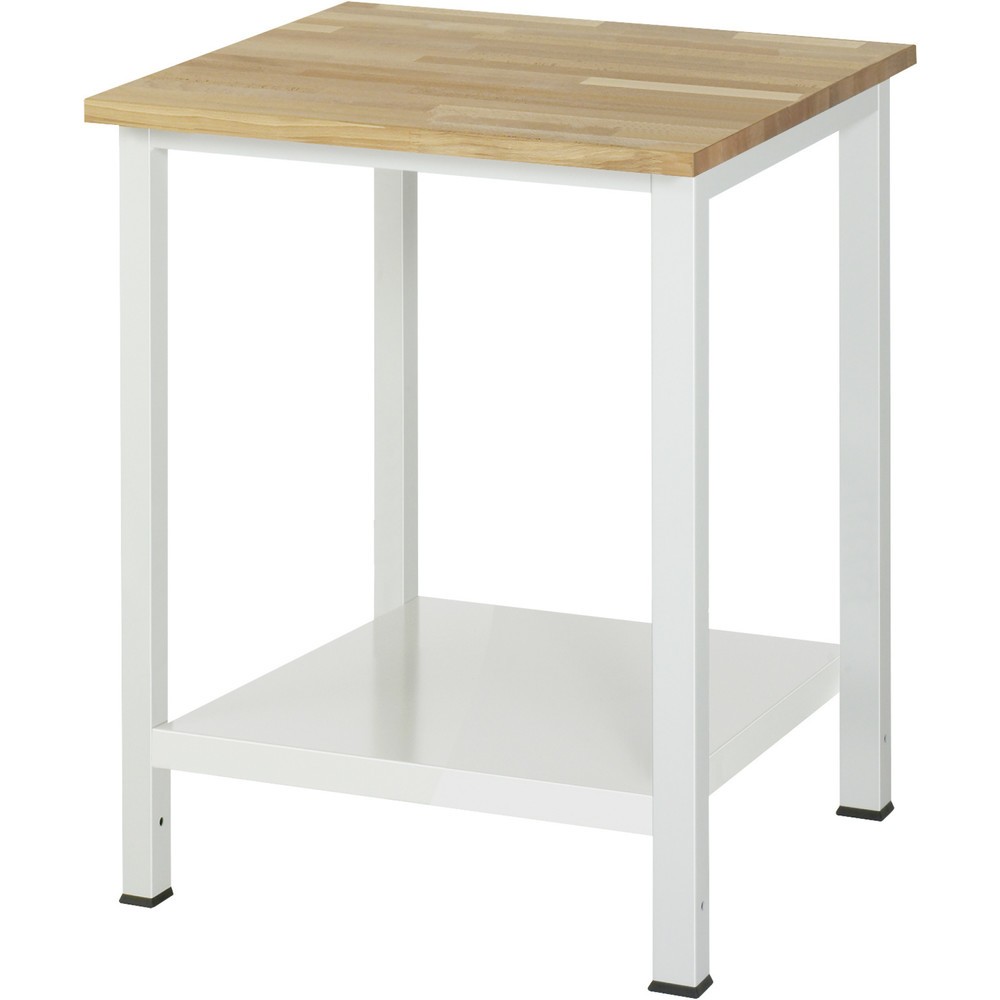 Produktabbildung: RAU Werktisch 900 mit Ablageboden Tiefe 650 mm, HxBxT 825 x 750 x 800 mm, Arbeitplatte Buche-Massiv