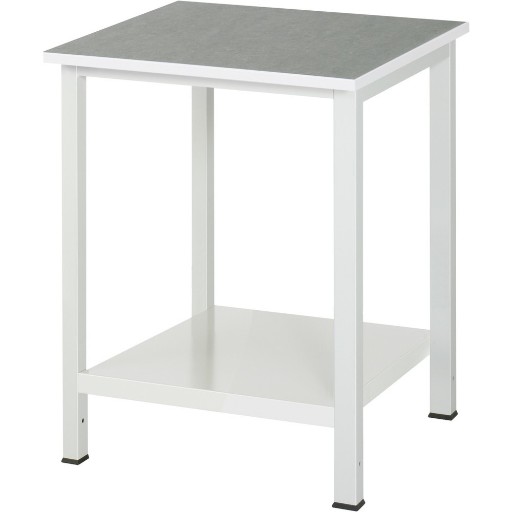Produktabbildung: RAU Werktisch 900 mit Ablageboden Tiefe 650 mm, HxBxT 825 x 750 x 800 mm, Arbeitplatte Universal-/Linoleum-Belag