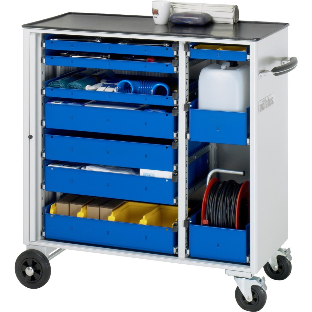 Produktabbildung Nr. 1: RAU Werkzeugwagen Serie adlatus, HxBxT 1.080 x 1.025 x 520 mm, 10 Schubladen 4 x 65, 4 x 130, 2 x 150 mm, Arbeitsplatte Metall