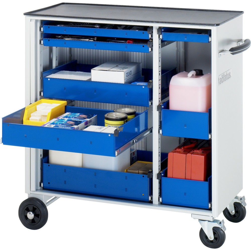 Produktabbildung Nr. 1: RAU Werkzeugwagen Serie adlatus, HxBxT 1.080 x 1.025 x 520 mm, 8 Schubladen 3 x 40, 2 x 105, 3 x 130 mm, Arbeitsplatte Metall
