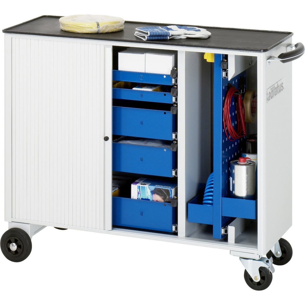 Produktabbildung Nr. 2: RAU Werkzeugwagen Serie adlatus, HxBxT 860 x 1.025 x 400 mm, 5 Schubladen 2 x 40, 3 x 105 mm, Arbeitsplatte Metall