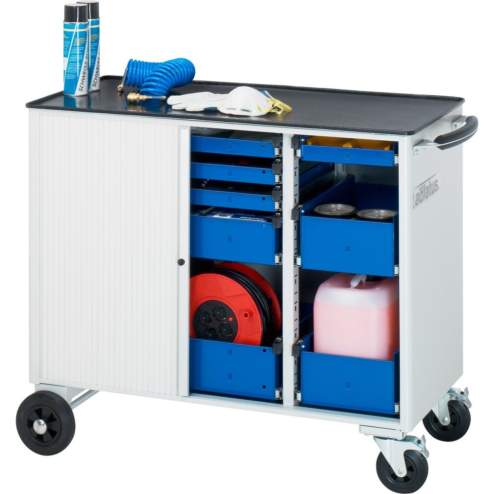 Produktabbildung Nr. 3: RAU Werkzeugwagen Serie adlatus, HxBxT 890 x 1.025 x 520 mm, 8 Schubladen 3 x 40, 1 x 105, 1 x 130 mm, Arbeitsplatte Metall