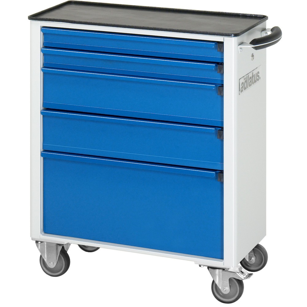 Produktabbildung Nr. 2: RAU Werkzeugwagen Serie adlatus 700, HxBxT 860 x 700 x 350 mm, 5 Schubladen 2 x 65, 2 x 130, 1 x 260 mm, Arbeitsplatte Metall