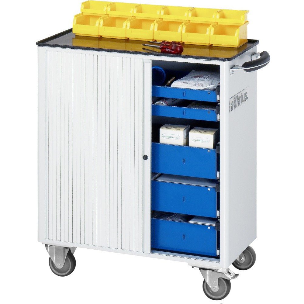 Produktabbildung Nr. 3: RAU Werkzeugwagen Serie adlatus 700, HxBxT 860 x 725 x 400 mm, 5 Schubladen mit Einzelsicherung, 2 x 40, 3 x 105 mm, Arbeitsplatte Metall