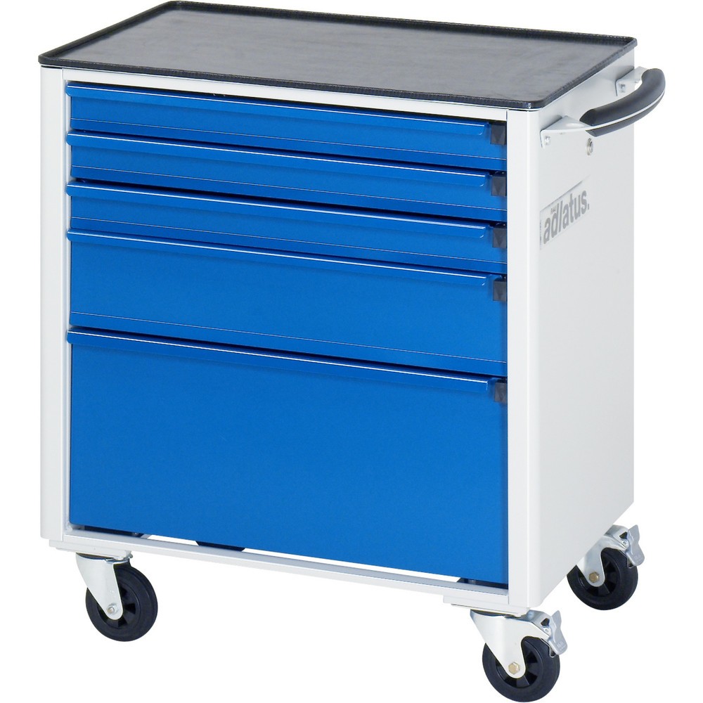 Produktabbildung Nr. 2: RAU Werkzeugwagen Serie adlatus 700, HxBxT 790 x 700 x 510 mm, 5 Schubladen 3 x 65, 1 x 130, 1 x 260 mm, Arbeitsplatte Metall