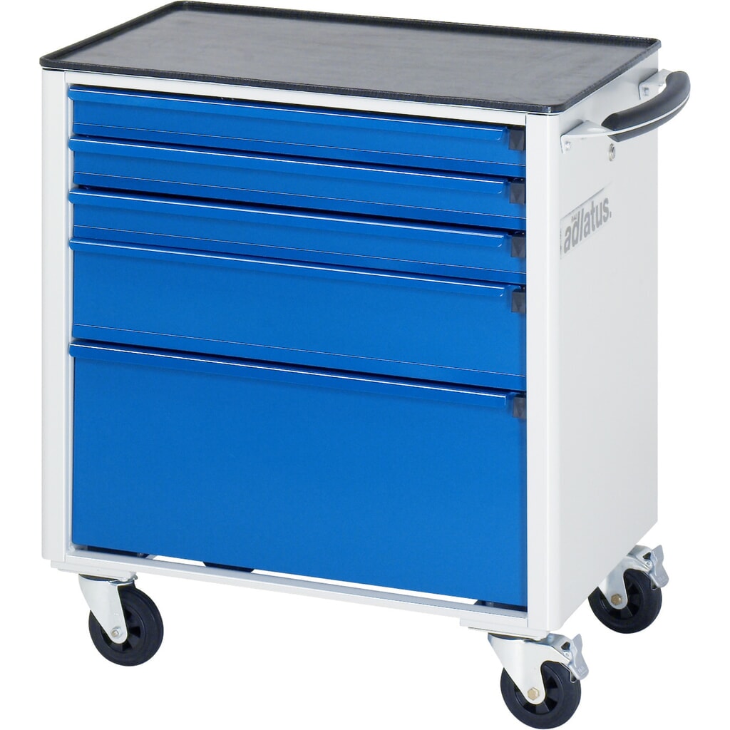 Produktabbildung Nr. 2: RAU Werkzeugwagen Serie adlatus 700, HxBxT 790 x 700 x 510 mm, 5 Schubladen 3 x 65, 1 x 130, 1 x 260 mm, Arbeitsplatte Metall