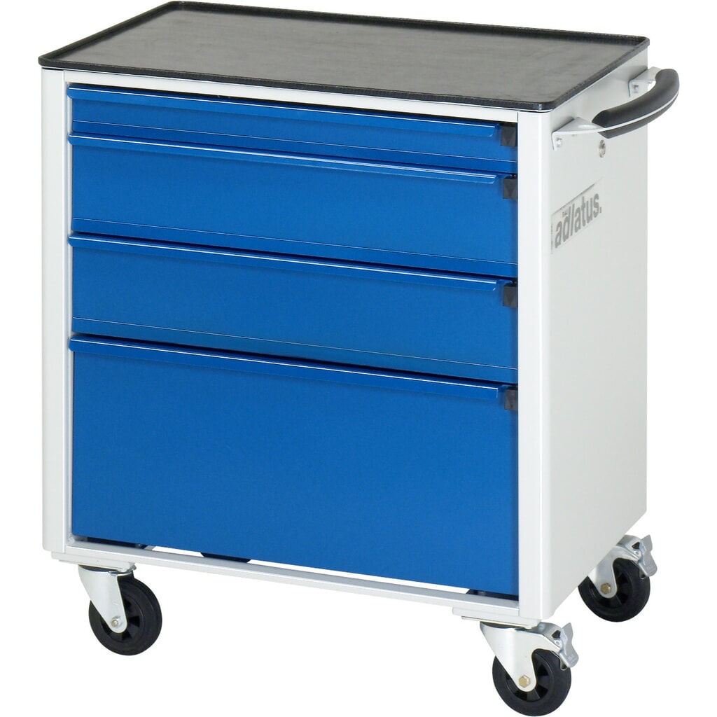 RAU Werkzeugwagen Serie adlatus 700, HxBxT 790 x 700 x 510 mm, 4 Schubladen 1 x 65, 2 x 130, 1 x 260 mm, Arbeitsplatte Metall Produktabbildung Nr. 2: RAU Werkzeugwagen Serie adlatus 700, HxBxT 790 x 700 x 510 mm, 4 Schubladen 1 x 65, 2 x 130, 1 x 260 mm, Arbeitsplatte Metall