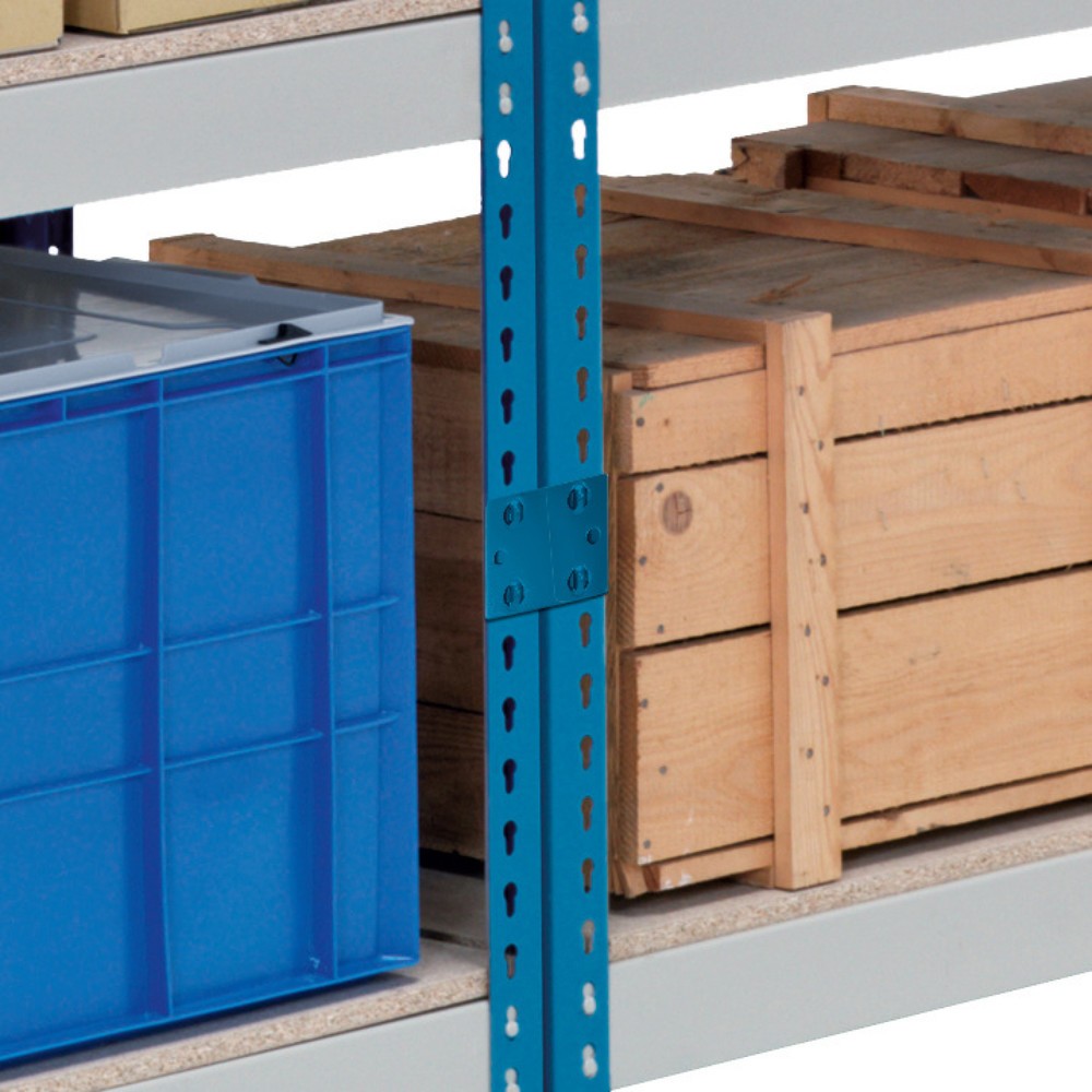 Produktabbildung: Regalverbinder für SCHULTE Weitspannregal, blau