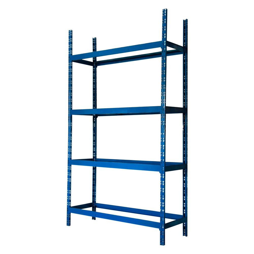 Produktabbildung: Reifenregal, Grundfeld, blau, HxBxT 2.000 x 1.500 x 500 mm, 4 Ebenen für 16 Reifen