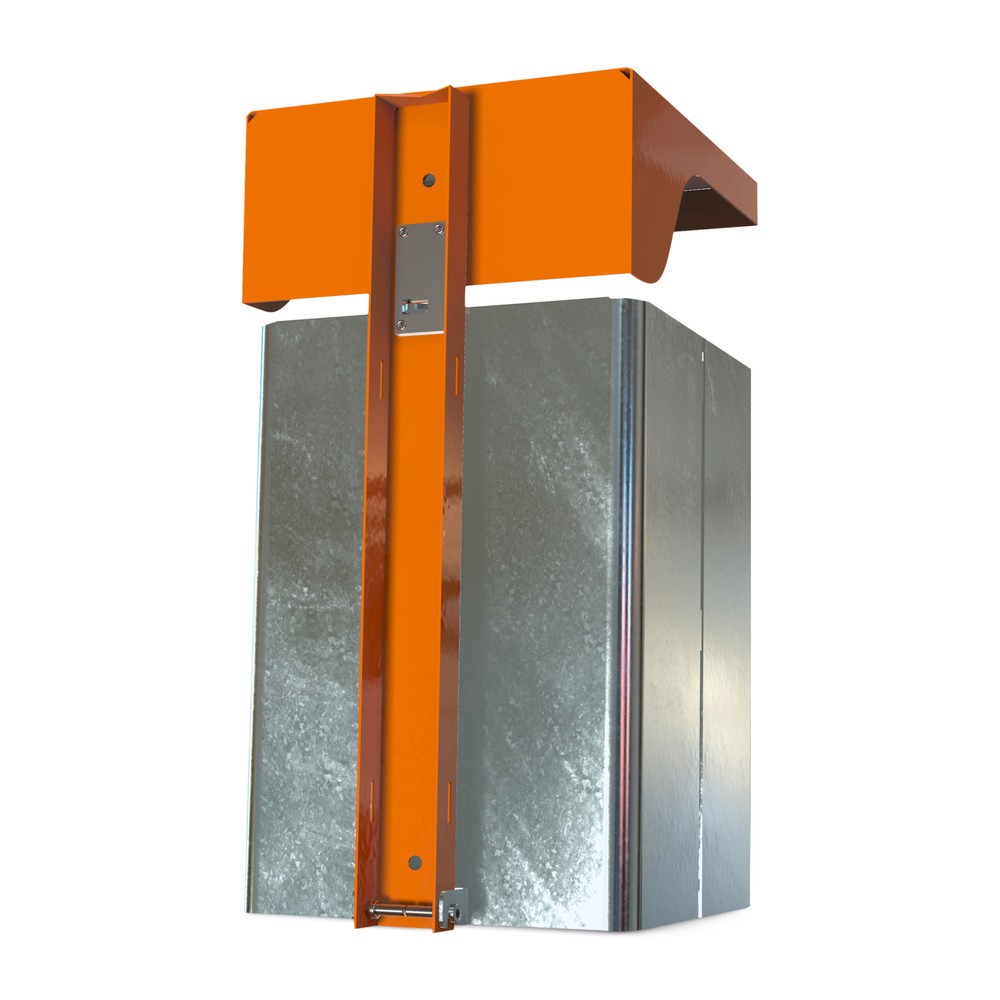 Produktabbildung Nr. 2: RENNER Abfallbehälter mit Schutzdach und Ascher, Stahlblech, 40 Liter, Höhe 580 mm, Wand- oder Pfostenmontage
