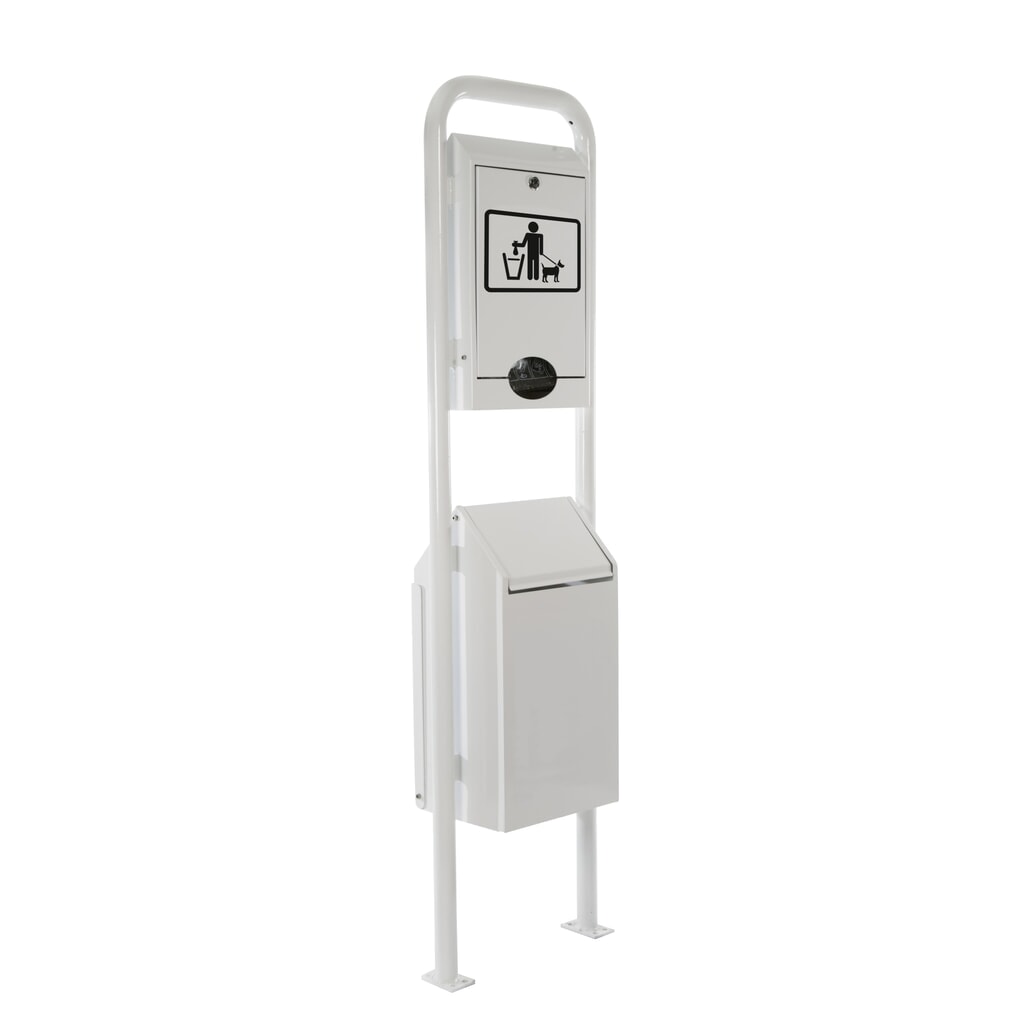 RENNER Hundetoilette Typ 7077-30 mit integriertem Beutelspender, Behälter u. Rohrrahmen-Ständer, kobaltblau Produktabbildung: RENNER Hundetoilette Typ 7077-30 mit integriertem Beutelspender, Behälter u. Rohrrahmen-Ständer, kobaltblau