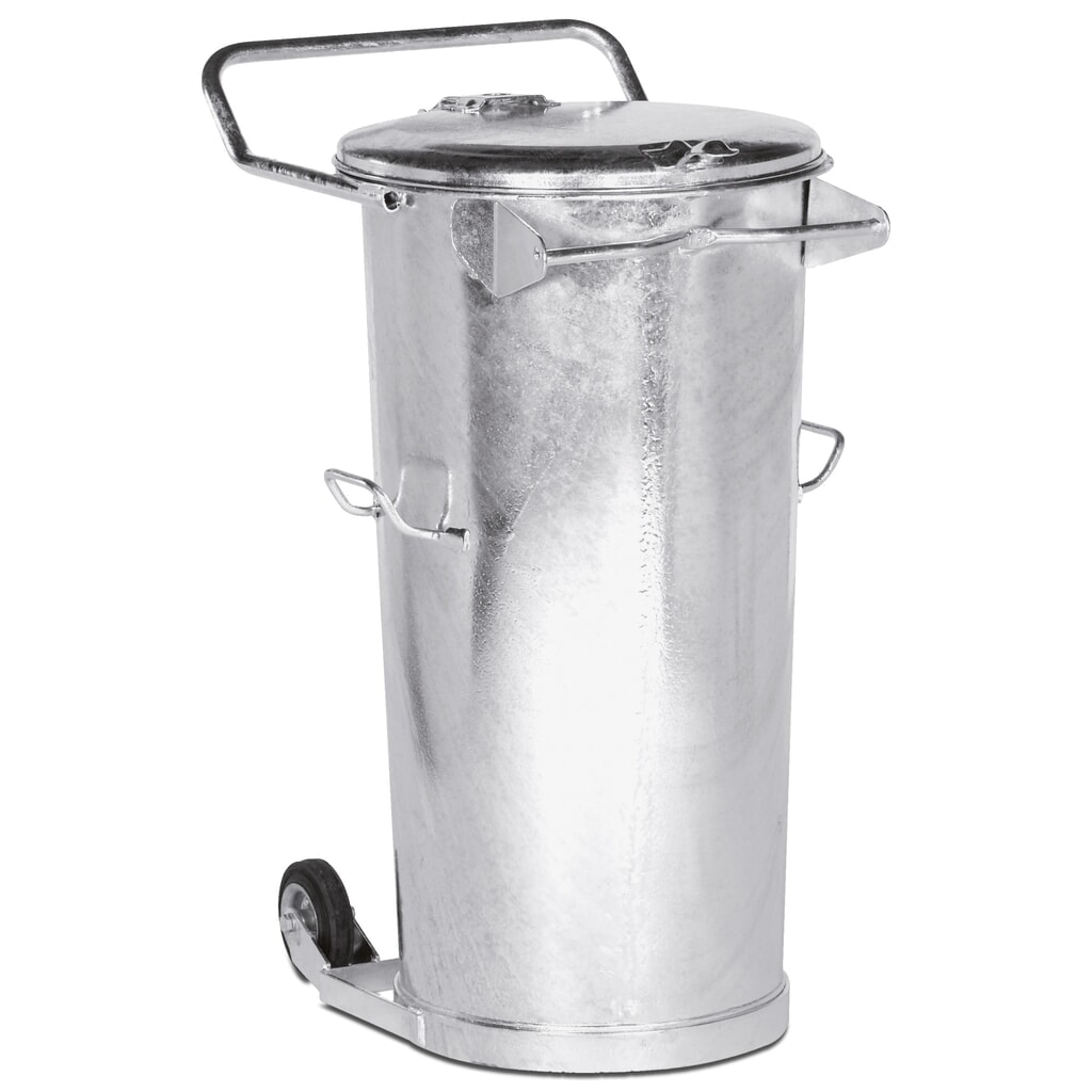 RENNER Mülltonne aus feuerverzinktem Stahlblech, 110 Liter