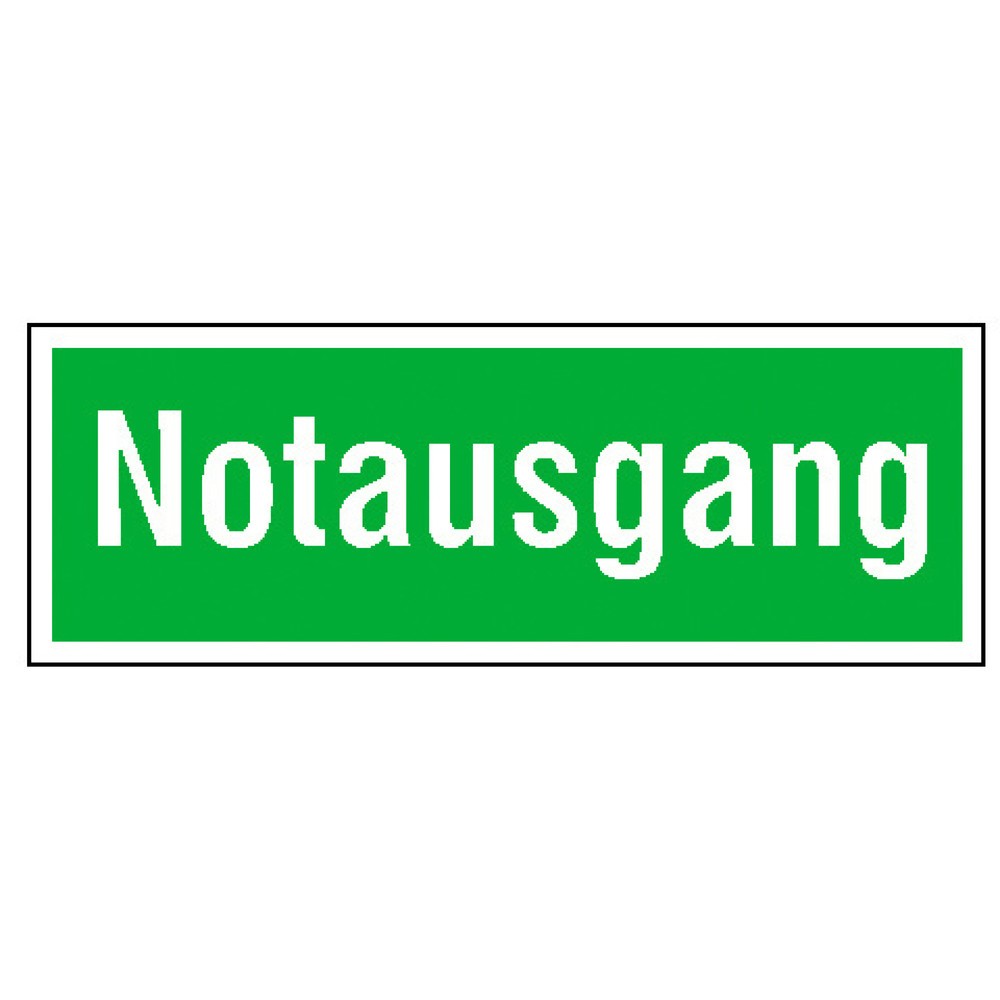 Produktabbildung: "Notausgang", HxB 105 x 300 mm, Folie HI