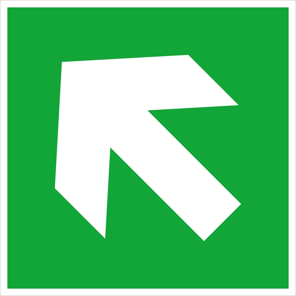 SafetyMarking® Richtungspfeil aufwärts/abwärts, HxB 150 x 150 mm, Folie HI Produktabbildung Nr. 2: SafetyMarking® Richtungspfeil aufwärts/abwärts, HxB 150 x 150 mm, Folie HI