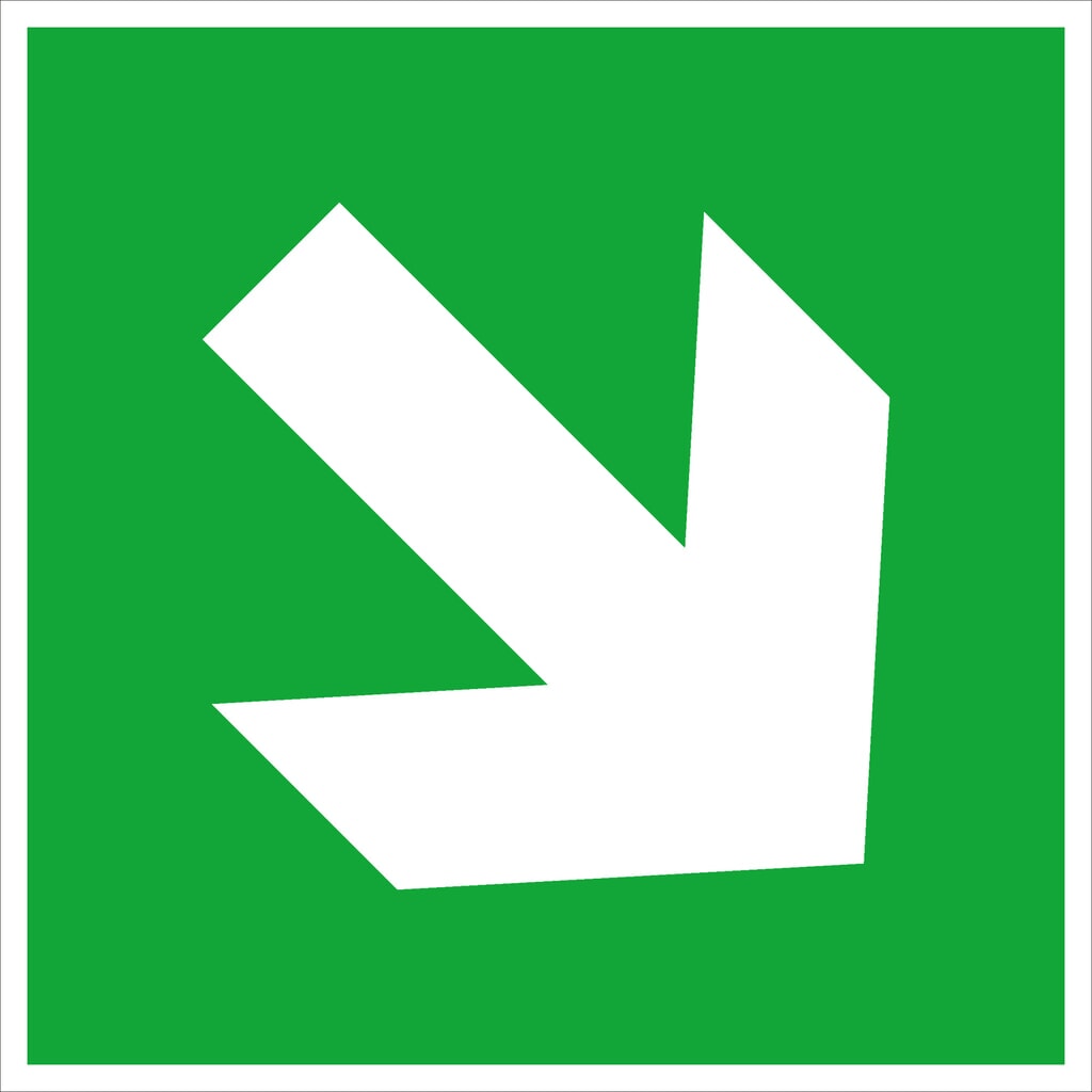 SafetyMarking® Richtungspfeil aufwärts/abwärts, HxB 150 x 150 mm, Folie HI Produktabbildung Nr. 1: SafetyMarking® Richtungspfeil aufwärts/abwärts, HxB 150 x 150 mm, Folie HI
