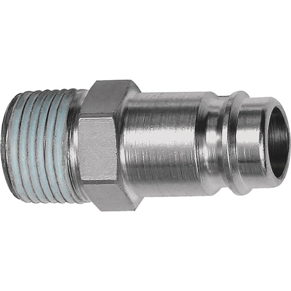 Produktabbildung: RIEGLER Stecknippel, Außengewinde R 1/4 ″, Stahl gehärtet/vern. Stecker DN 10