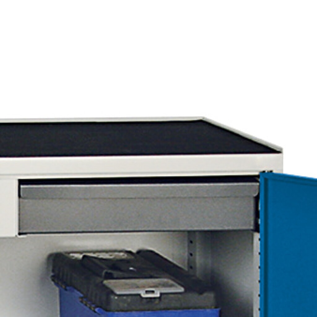 Riffelgummiauflage für stumpf® Werkstatt-Beistellschrank, BxT 500 x 500 mm Produktabbildung: Riffelgummiauflage für stumpf® Werkstatt-Beistellschrank, BxT 500 x 500 mm