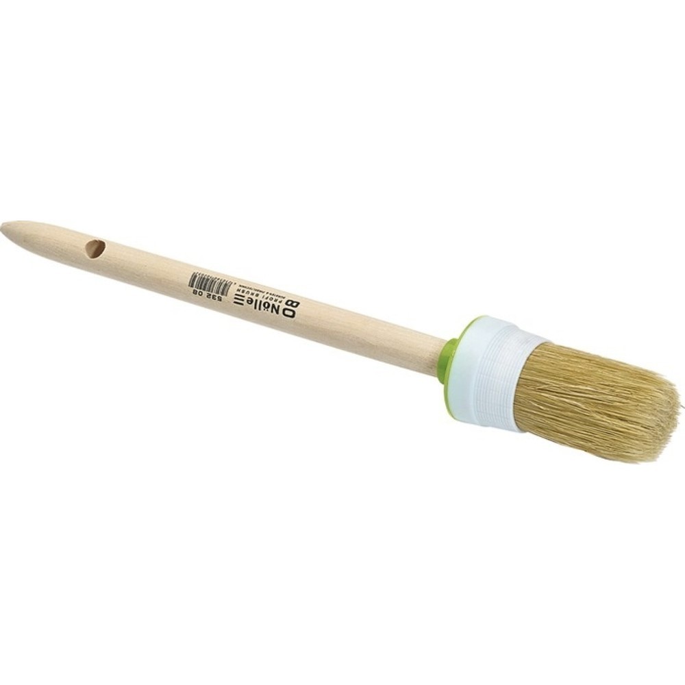 Produktabbildung: Ringpinsel Gr.12 Borsten-L.50mm 60mm helle Mischb.roh.Holzstiel