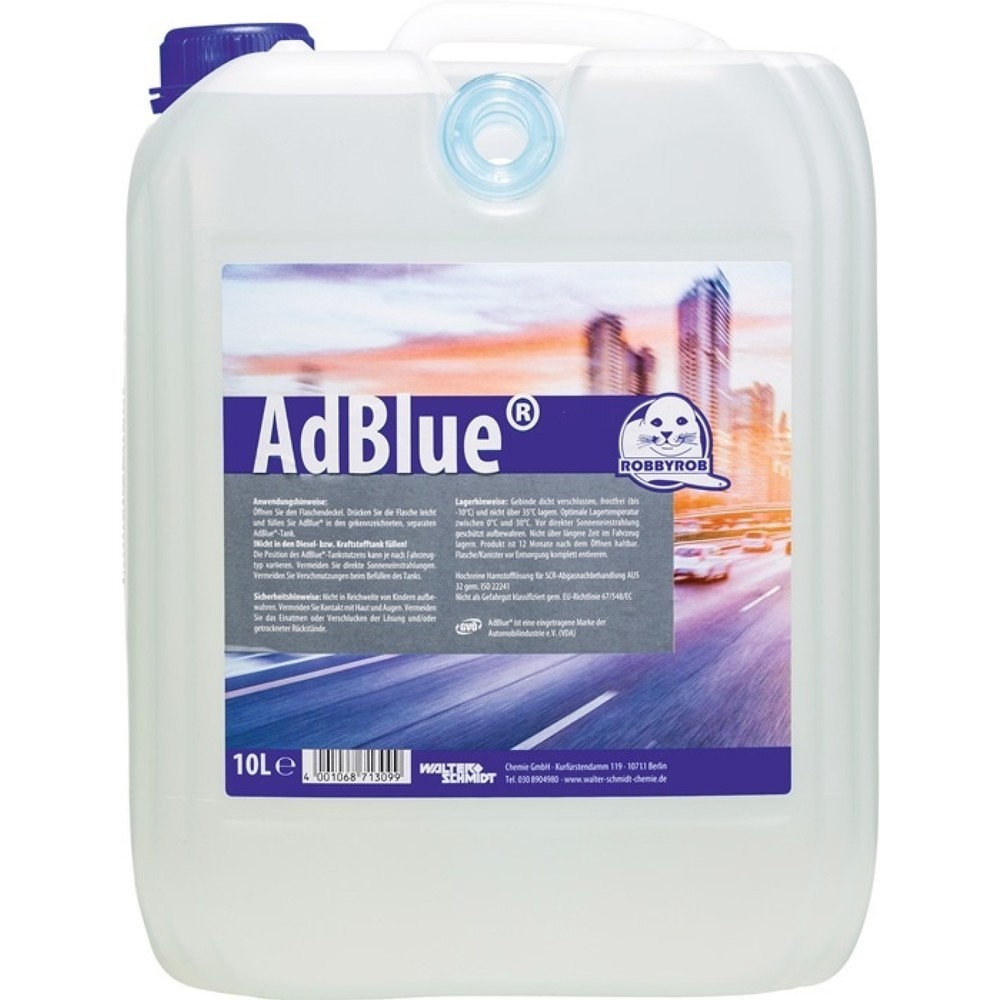 Produktabbildung: ROBBYROB Harnstofflösung AdBlue®, 10 l, mit Einfüllhilfe, Kanister