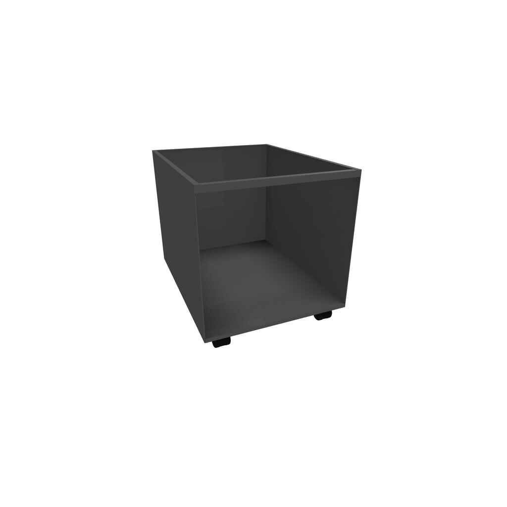 Rocholz Container mit Kunststoffeinsatz, fahrbar, HxBxT 525 x 500 x 650 mm, anthrazitgrau Produktabbildung: Rocholz Container mit Kunststoffeinsatz, fahrbar, HxBxT 525 x 500 x 650 mm, anthrazitgrau