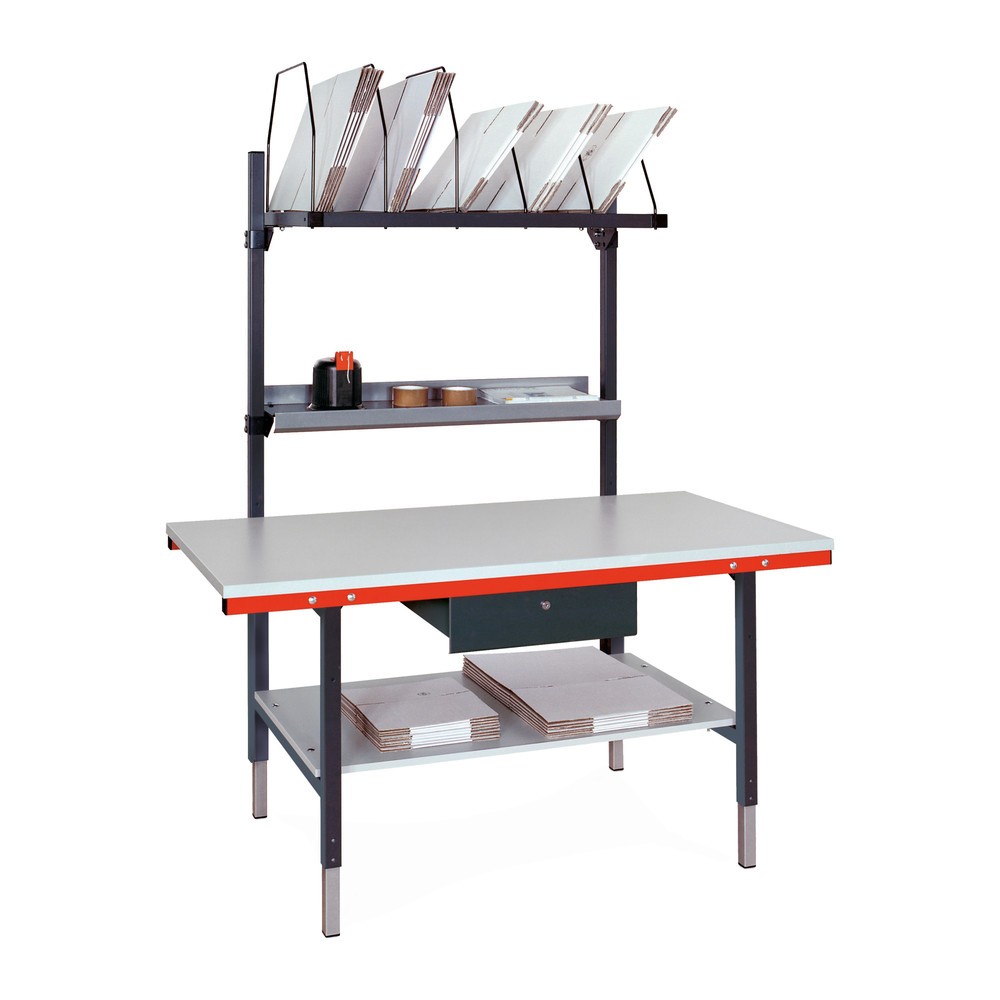 Produktabbildung: Rocholz Komplettpacktisch mit Schublade, HxBxT 690-960 x 1.600 x 800 mm