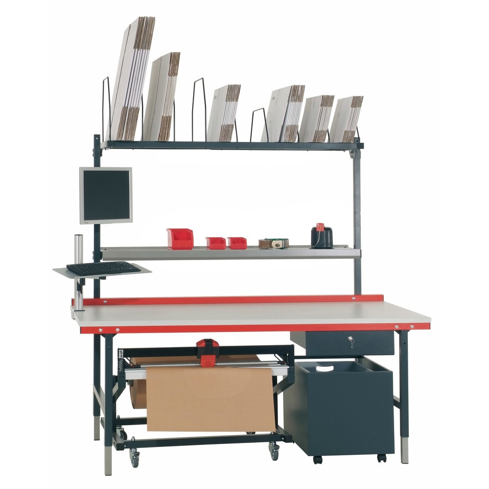 Produktabbildung Nr. 5: Rocholz Pack- und Arbeitstisch, TK 200 kg, HxBxT 690-960 x 2.000 x 920 mm
