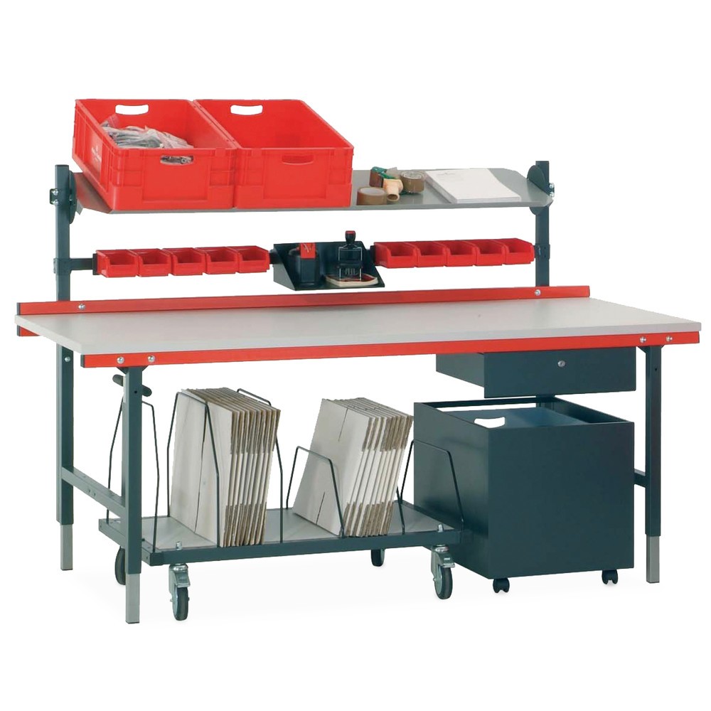 Produktabbildung Nr. 4: Rocholz Pack- und Arbeitstisch, TK 200 kg, HxBxT 690-960 x 2.000 x 920 mm