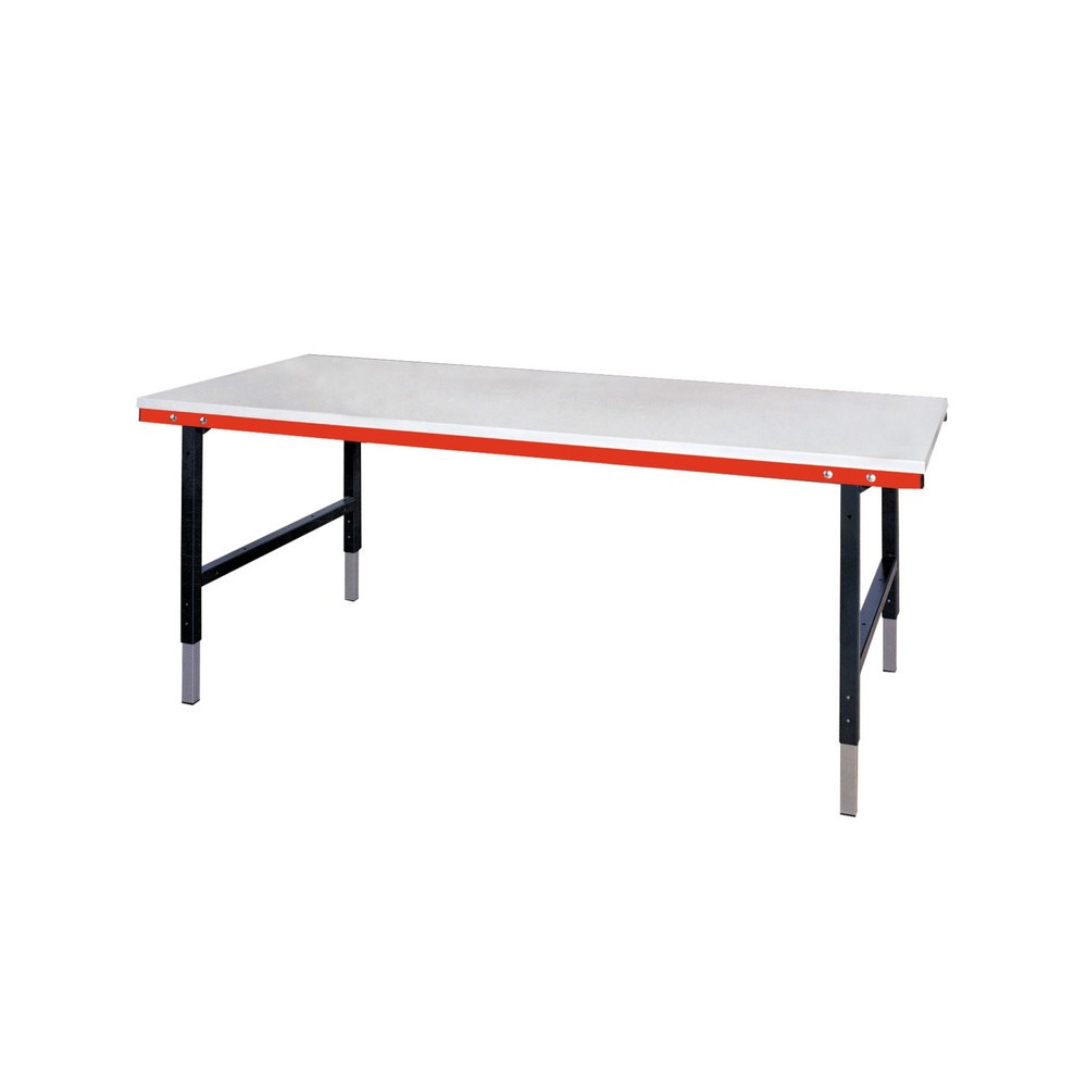 Produktabbildung: Rocholz Pack- und Arbeitstisch, TK 200 kg, HxBxT 690-960 x 2.000 x 920 mm