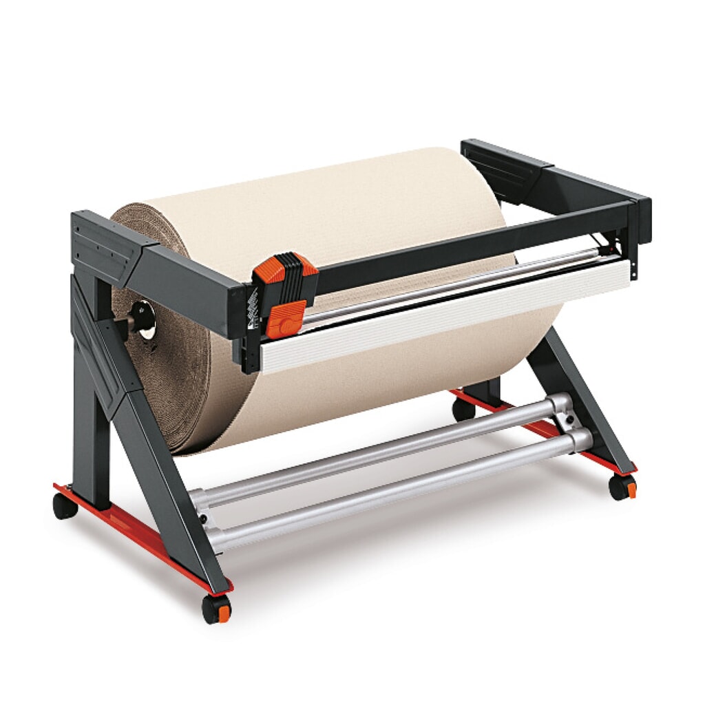 Rocholz Untertisch-Schneidständer Stabil, mobile Ausführung, Rollengewicht max. 200 kg, Schnittbreite 1.250 mm Produktabbildung: Rocholz Untertisch-Schneidständer Stabil, mobile Ausführung, Rollengewicht max. 200 kg, Schnittbreite 1.250 mm