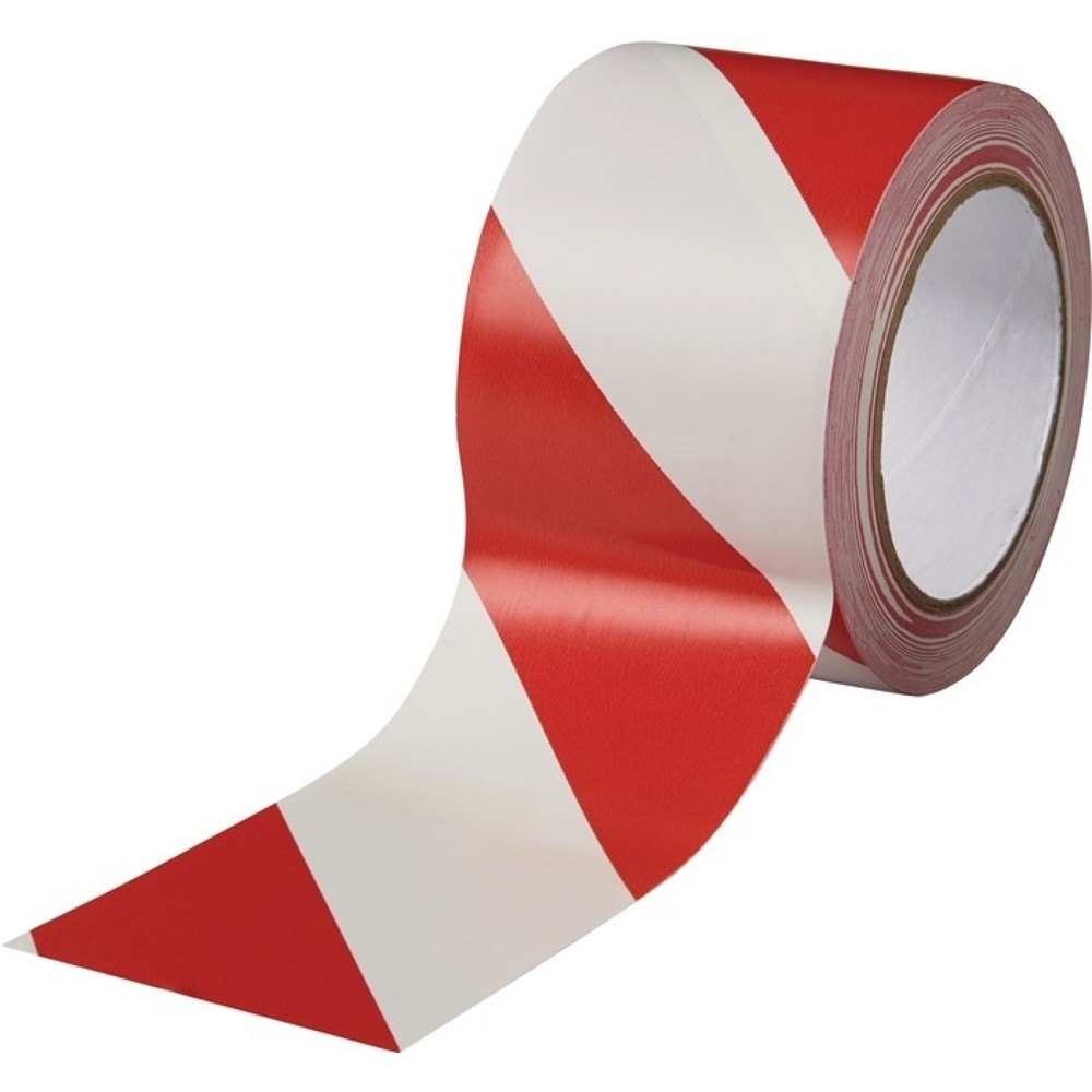 Produktabbildung: ROCOL Bodenmarkierungsband Easy Tape PVC rot/weiß L.33m B.75mm Rl