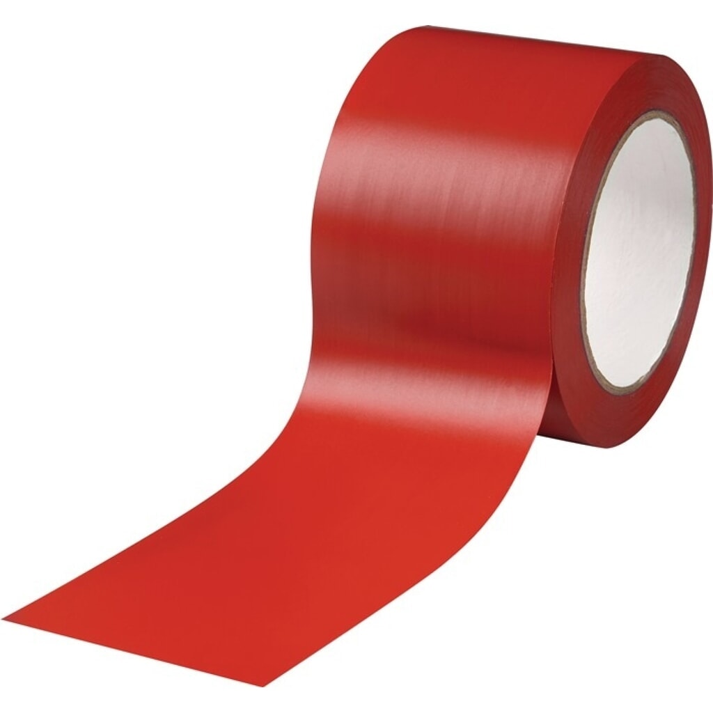 Produktabbildung: ROCOL Bodenmarkierungsband Easy Tape, rot, PVC, Rolle, Länge 33 m Breite 75 mm