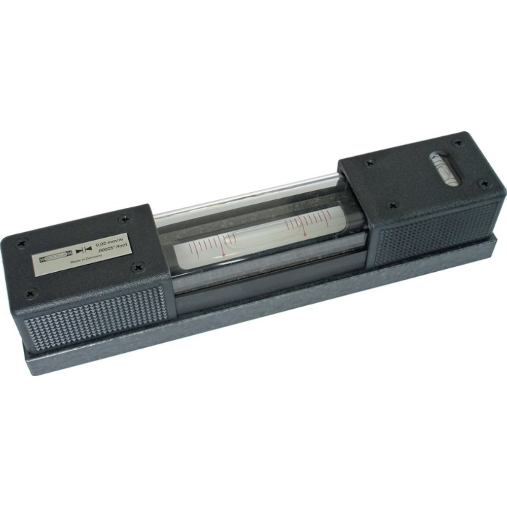 Produktabbildung: ROECKLE Horizontalwasserwaage DIN 877, Genauigkeit 0,02 mm/m 0,12 mm/m, 160 x 42 x 42 mm