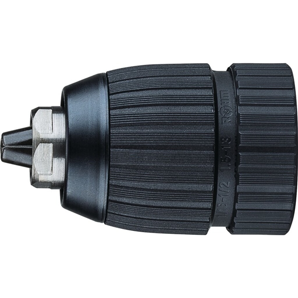 RÖHM Schnellspannbohrfutter, 1/2″ - 20 mm, Spann-Ø 1-10 mm, für Rechts- und Linkslauf Produktabbildung: RÖHM Schnellspannbohrfutter, 1/2″ - 20 mm, Spann-Ø 1-10 mm, für Rechts- und Linkslauf