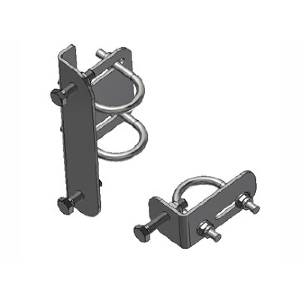 Produktabbildung: Rohrbefestigungssystem für BOPLAN® Axes Gate® Sicherheitstür für Rammschutzgeländer