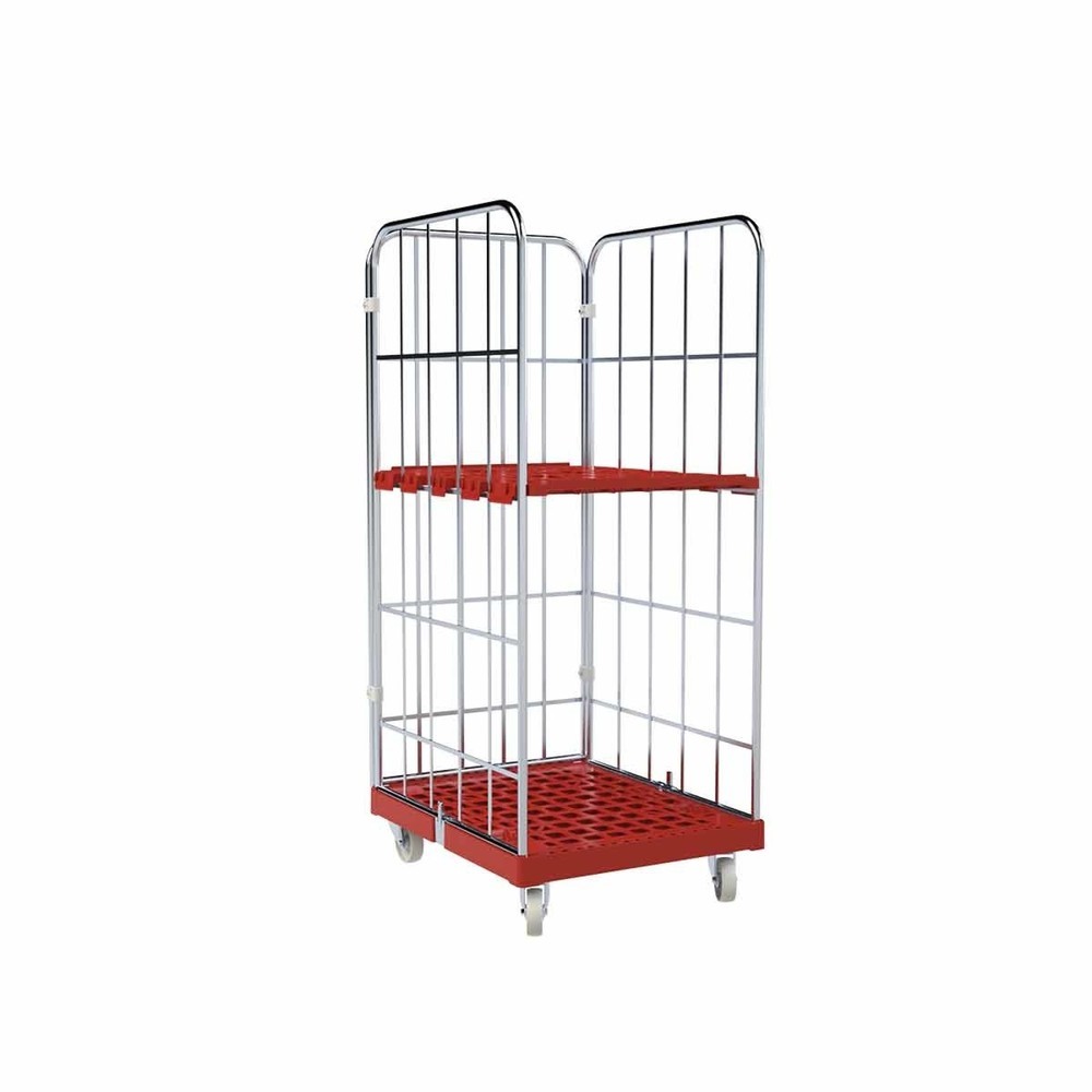 Produktabbildung Nr. 2: Rollbehälter 1460 KU rot, 682 x 815 mm, 3-seitig, Cr 3, für Euronormkästen