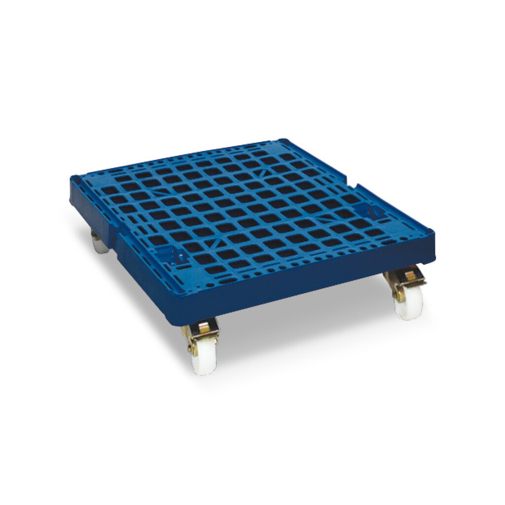 Rollbehälter, 4-seitig, einteilige Vorderwand, Kunststoff-Rollplatte, HxBxT 1.850 x 724 x 815 mm, enzianblau Produktabbildung Nr. 2: Rollbehälter, 4-seitig, einteilige Vorderwand, Kunststoff-Rollplatte, HxBxT 1.850 x 724 x 815 mm, enzianblau
