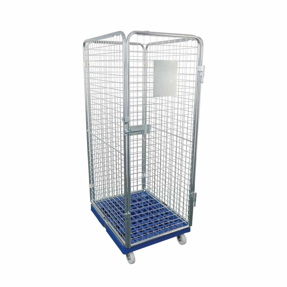 Produktabbildung: Rollbehälter ADB  1600 KU blau, 682 x 815 mm, 4-seitig, 1 Tür, Cr 3, für Euronormkästen
