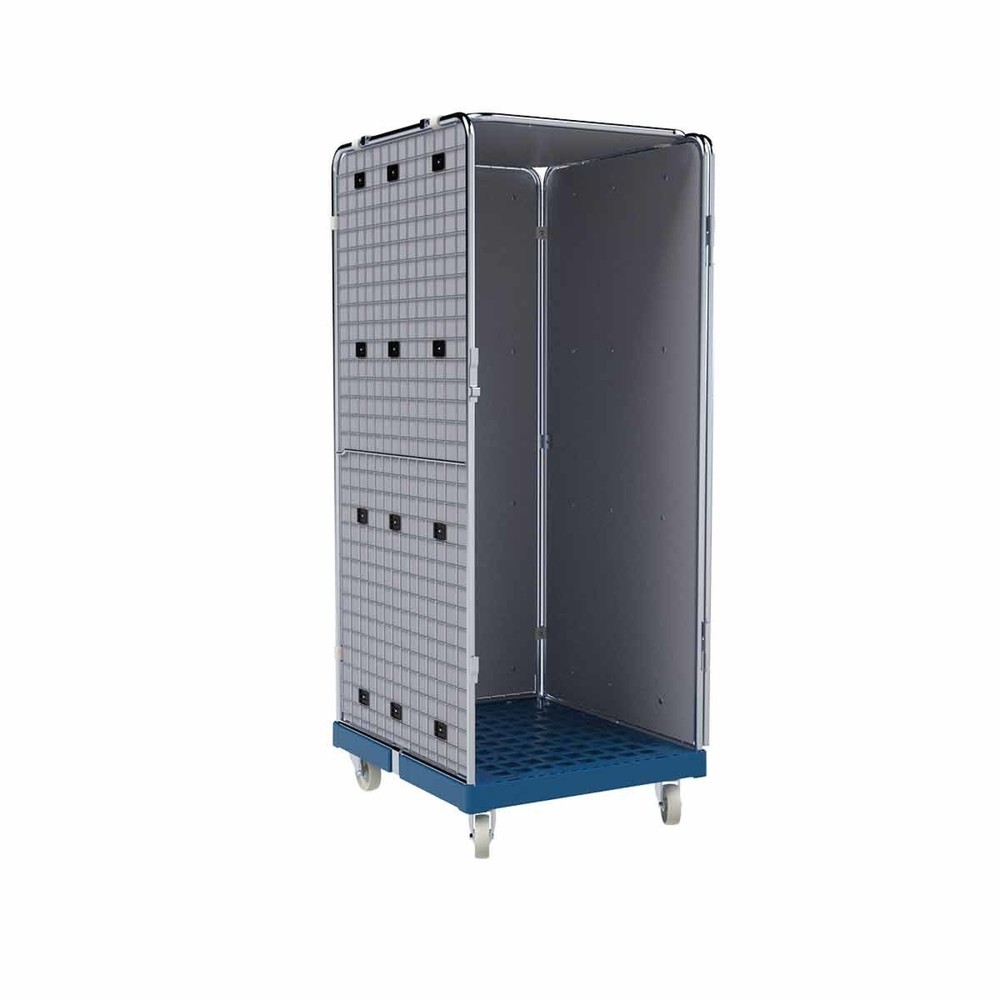 Produktabbildung Nr. 2: Rollbehälter ADB 1600 KU blau, 724 x 815 mm, 5-seitig, 1 Tür, Cr 3, mit Auskleidung