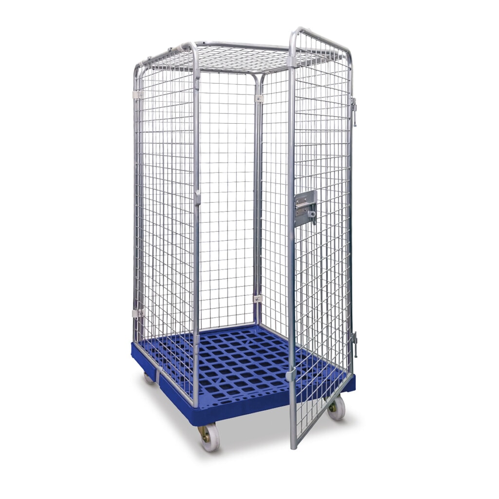 Rollbehälter Anti-Diebstahl, Tragkraft 500 kg, HxBxT 1.200 x 724 x 815 mm Produktabbildung: Rollbehälter Anti-Diebstahl, Tragkraft 500 kg, HxBxT 1.200 x 724 x 815 mm