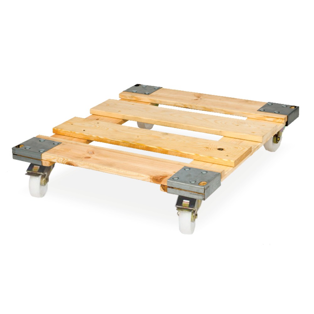 Produktabbildung Nr. 2: Rollbehälter, 4-seitig, halb abklappbare Vorderwand, Holz-Rollplatte, HxBxT 1.850 x 724 x 815 mm