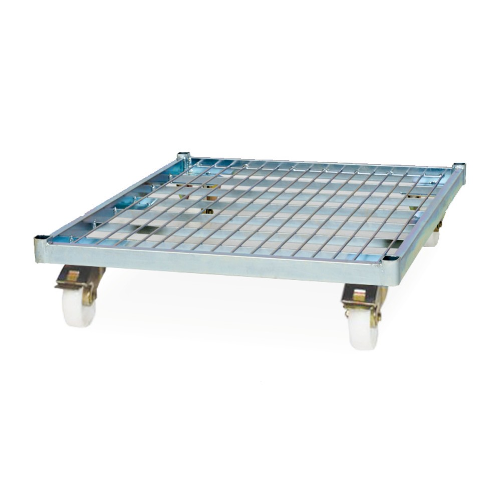Produktabbildung Nr. 2: Rollbehälter, 4-seitig, halb abklappbare Vorderwand, Stahl-Rollplatte, HxBxT 1.650 x 710 x 800 mm
