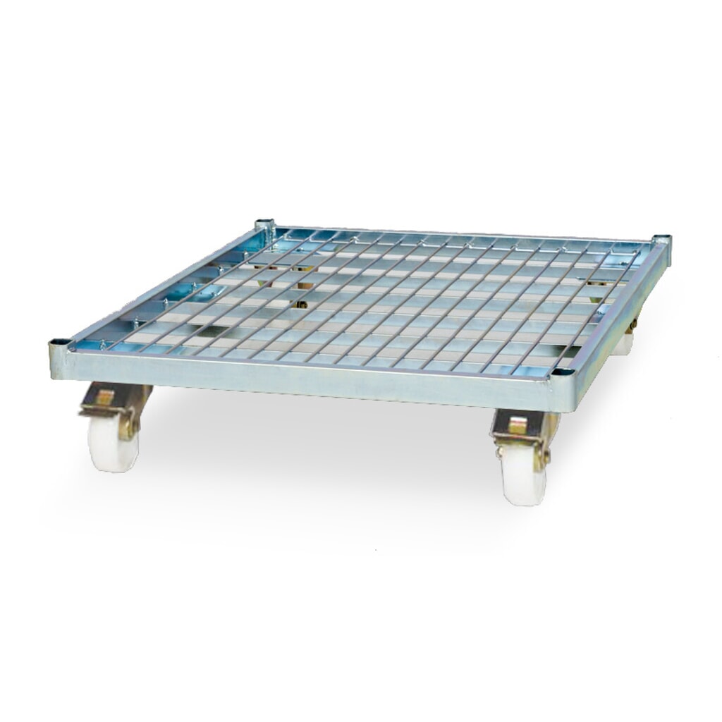 Produktabbildung Nr. 2: Rollbehälter, 4-seitig, einteilige Vorderwand, Stahl-Rollplatte, HxBxT 1.650 x 710 x 800 mm