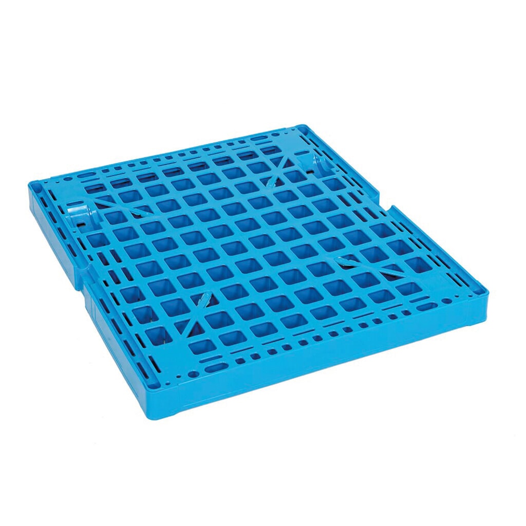 Produktabbildung Nr. 2: Rollbehälter, 4-seitig, halb abklappbare Vorderwand, Kunststoff-Rollplatte, HxBxT 1.850 x 724 x 815 mm, lichtblau